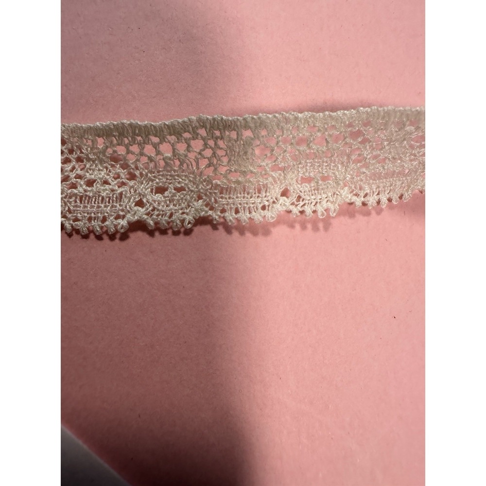 English Cotton Lace 1/2" x3 yds Ivory Trim Scalloped  Heirloom Sewing lace